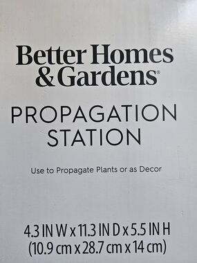 Wood and Glass Triple Hanging Propagation Station - Brown